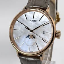 RADO Coupole Classic Moonphase 33.9mm Gold Stainless Watch 084.3885.2