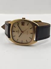 Omega DeVille Automatic tonneau-shaped wristwatch Circa 1969