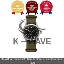Hamilton Khaki Field Quartz 38mm Stainless Steel Black Express