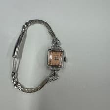Longines 14K Gold Manual Wind Watch Square Dial Bracelet Vintage Ladies Swiss