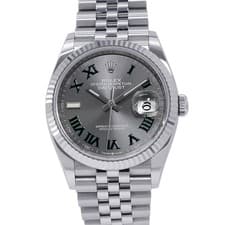 ROLEX Datejust 36 36mm Stainless Steel 18K White Gold Slate Dial 126234