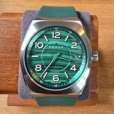Farer Integra Viridis Green Malachite Dial Integrated 2 Straps! - USA Seller -
