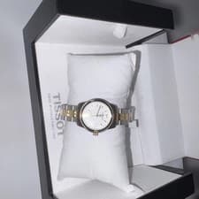 Tissot PR100 Wristwatch Silver/Gold White Dial Box Included Authentic