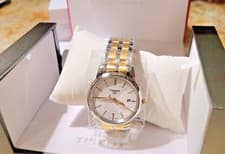 New Tissot Men's Swiss Classic Dreams 2-Tone PVD Stainless Steel Bracelet Watch