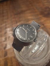 BULOVA Estate Find TOP 1970 automatic 38mm Red Crosshairs Rare Period Band