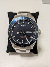 MIDO Ocean Star Automatic Watch, Blue Dial, Stainless Steel Caliber 80