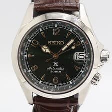 Seiko 6R35-00E 4438500 Automatic Mens Green Dial Watch Dress Watch Vintage
