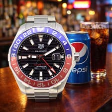 Tag Heuer Aquaracer Pepsi GMT watch auto near mint full set 1 year warranty