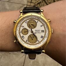 Vintage Seiko World timer Age of discovery  New battery Alarm- fully working