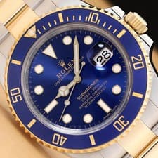 2017 CARD ROLEX SUBMARINER 116613LB BLUESY CERAMIC BLUE 18K GOLD STEEL WATCH