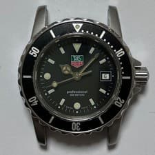 TAG Heuer Professional Women's Watch Quartz Black Dial Used From Japan