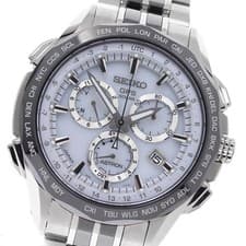 SEIKO Astron SBXB001/8X82-0AA0 white Dial Solar Powered Radio Men's Watch_955297