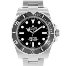Rolex Submariner No Date 114060 Black Dial Steel Ceramic Mens Watch Card 2013