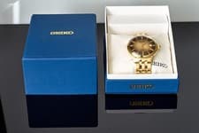 Seiko Men's Automatic Presage Cocktail Time Gold-Tone 41mm Watch SRPK48