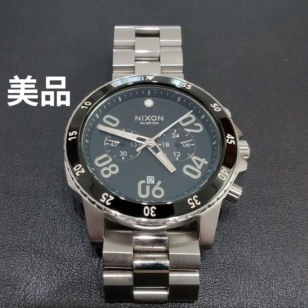 NIXON Ranger Chrono Black Watch Box Papers and Receipt Included and