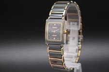 Vintgae [NEAR MINT] Rado Diastar 153.0283.3 Black Dial Tank Qz 18mm Womens