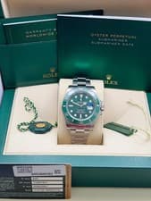 Rolex Submariner 116610LV Silver Oyster Bracelet with Green Bezel 2014