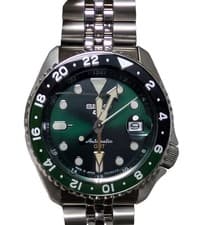 SEIKO 5 GMT Black Green 5 Sports SKX 4R34-00A0 Working