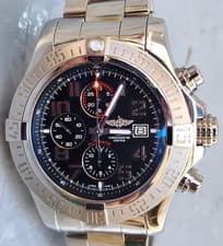 Breitling Super Avenger II A13371 Watch 48mm Steel Black Dial Automatic