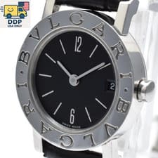 BVLGARI BVLGARI BB23SL Quartz Women’s Watch 23mm Silver Black Dial  [Exc+5]