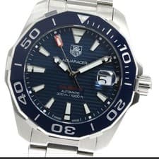 TAG Heuer Aquaracer Caliber 5 Automatic Men's Watch 42mm SS Navy Boxed