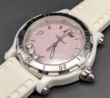 Chopard  300pcs Limited Happy Sport Ceramic Watch Women Rare Used 3P diamonds JP