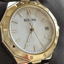 Bulova Prestige Quartz MOP Dial Ladies Watch 97M119