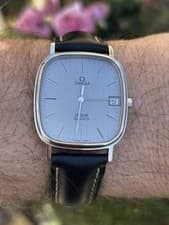 Omega De Ville Vintage Watch Men’s Texture Pattern Grey Dial Amazing Condition