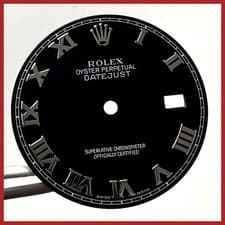 GENUINE ROLEX DATEJUST BLACK ROMAN DIAL FOR  36MM 16234,116234 FOR CAL 3135 #760