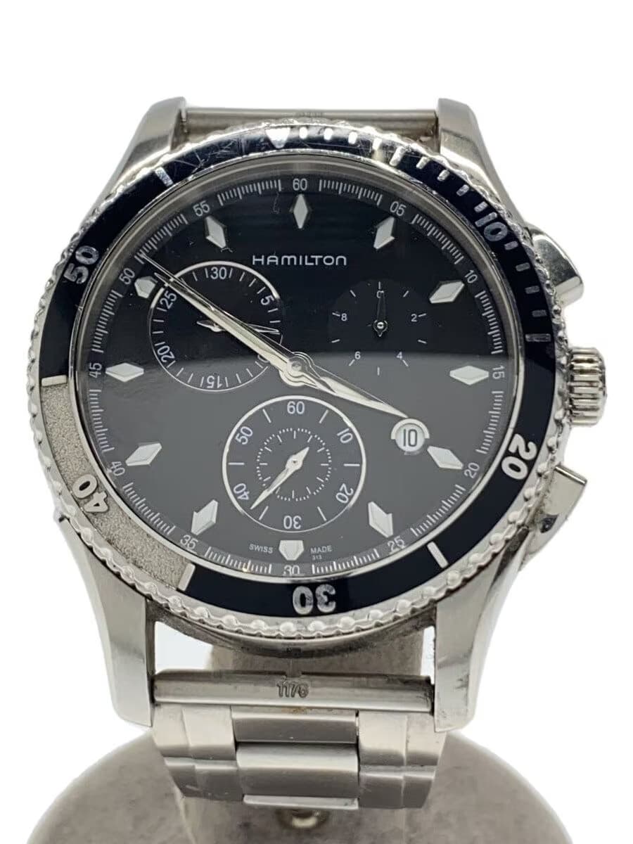 HAMILTON Quartz Watch Analog BLK SLV H375120