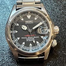 Seiko Alpinist 4S15-6000 “Red” Men's Black Watch - SCVF005