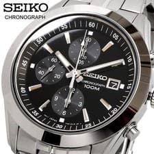SEIKO Watch Chronograph 100M Waterproof Black Men s SNDA87P1