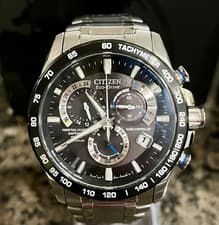 Citizen Eco Drive Men’s Perpetual Chronograph Atomic Titanium Watch - AT4010-50E