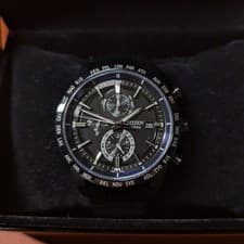 Citizen Attesa Solar Radio-Controlled Watch AT8187-75E Black Titanium #QYAIRZ