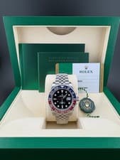 Rolex GMT-Master II 126710BLRO Silver Jubilee Bracelet with Red and Blue Bezel