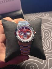 Citizen Eco-Drive Snowbirds Chronograph Red Dial Solar Sapphire Steel 200m Watch