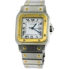 CARTIER Stainless Steel & 18k Yellow Gold Santos Galbee 29mm Automatic Watch
