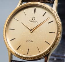 [Vintage] Omega De Ville 191.0167 Cal.1365 Gold Dial Unisex Quartz Watch JAPAN