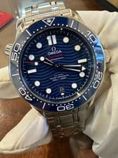 OMEGA Seamaster Diver 300M 210.30.42.20.03.001 Blue New! Box and Cards