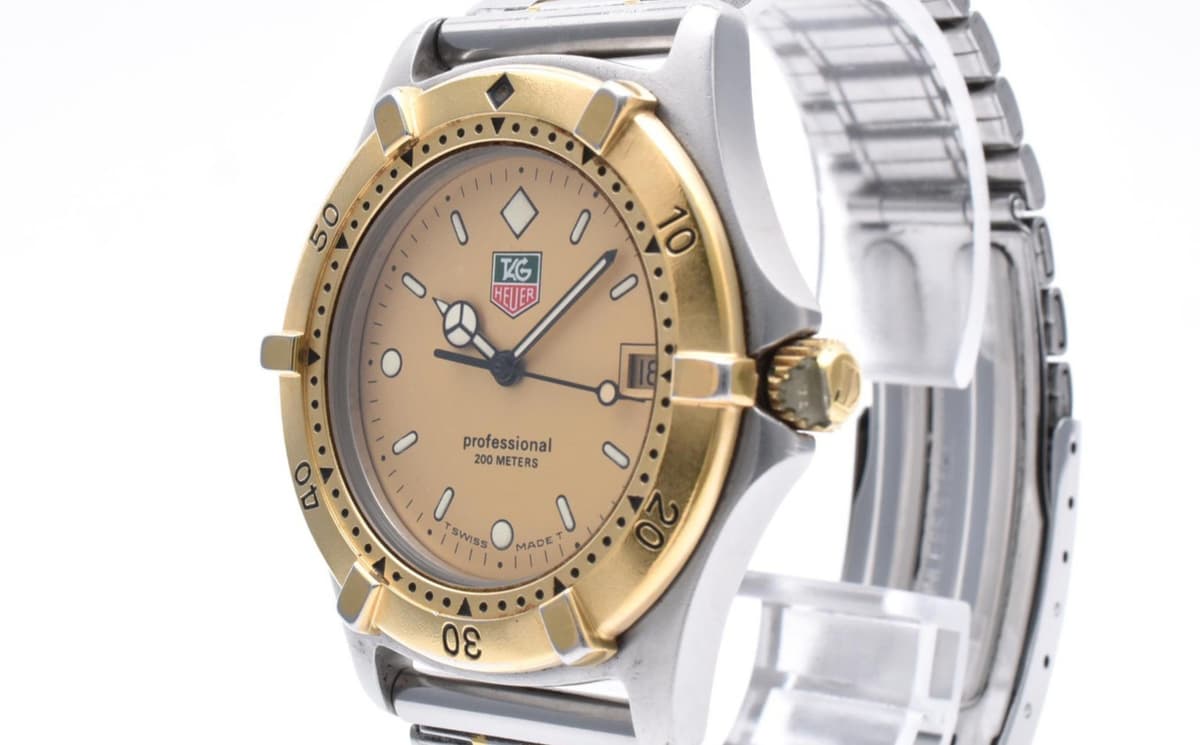 [Exc+5]TAG HEUER Professional 964.006 Quartz Men's Watch Vintage Authentic Japan