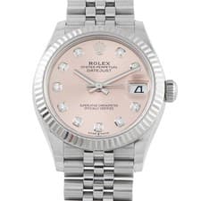 Rolex Datejust 31 Diamond-Set Pink Dial Steel Jubilee Watch M278274