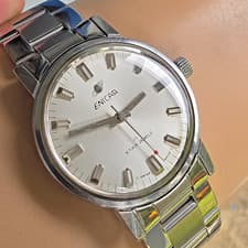 Vintage ENICAR Ocean Pearl men's manual wind watch swiss made 1970s