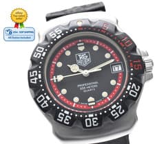 [MINT] TAG Heuer Formula 1 WA1214 Quartz Black/Red Dial Date 34mm Men's Watches