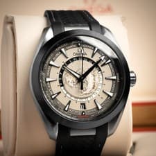 2023 Omega Aqua Terra GMT Worldtimer 220.92.43.22.99.001 Full Set Two OEM Straps