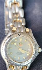 tag heuer 2000 series diver silver gold stainless steel quartz date