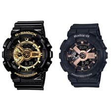 [Casio] CASIO G shock Baby G Pair Watch Digital & Analog Anadis Gold Rose Rose G