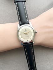Omega Seamaster Automatic Watch Cal.354 Bumper Dolphin Hands Vintage 1950s