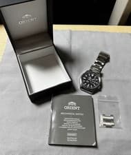 Orient Defender Black Model Watch Timepiece 42mm Stainless Steel Authentic