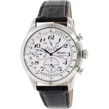 SEIKO SPC131P1 Neo Classic Quartz Perpetual 7T86 Chronograph Alarm Watch NOS