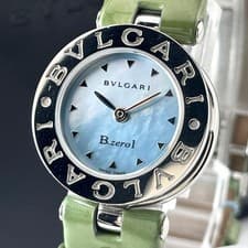 BVLGARI B.zero1 BZ22S Quartz Blue Shell Dial Ladies Watch SS 22mm